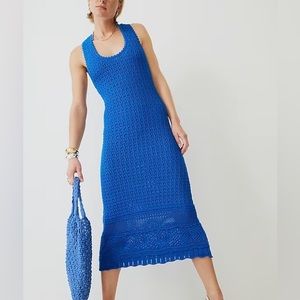 J.Crew limited edition crochet maxi sweater dress
